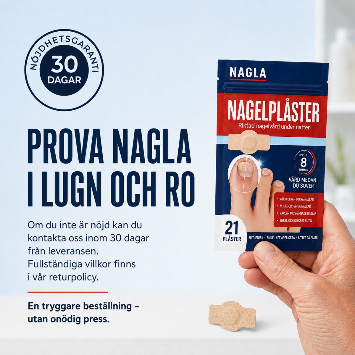 Prova NAGLA i lugn och ro – 30 dagars nöjdhetsgaranti